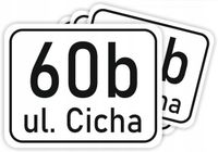 NAKLEJKI NA KOSZ na śmieci z ADRESEM ULICA i NUMER DOMU posesji 5szt