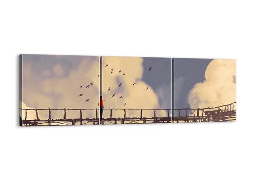 Obraz Na Płótnie - Człowiek Obłoki - 90X30 Cm - Ca90X30-3200 na Arena.pl