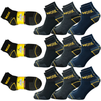 9x Skarpety WORK KRÓTKIE robocze wzmacniane!43-46