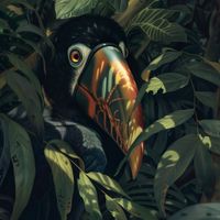 Plakat 40x40cm Skryty Tukan