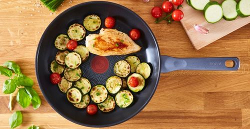 Wok z pokrywką TEFAL Daily Cook 28cm non-stick indukcja stal G7309955 na Arena.pl