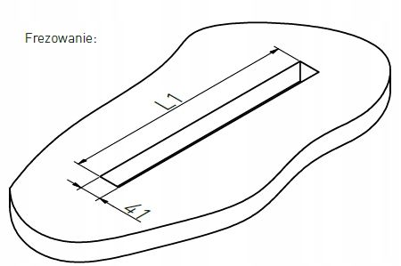 GTV Przepust kablowy przelotka na kable 51 x 180 mm czarny mat na Arena.pl