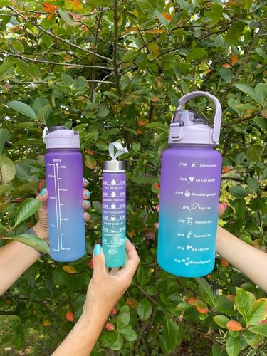 BIDON BUTELKA na WODĘ MOTYWACYJNA Zestaw 3 SZT. SHAKER FITNES 2L 0,7L 0,3L na Arena.pl