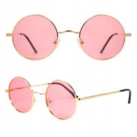 Okulary okrągłe RÓŻOWE LENONKI polaryzacja UV400
