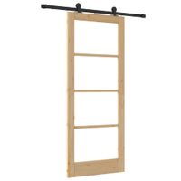 Drzwi przesuwne ORKDAL Brązowy 83 x 202 cm Drewno i metal