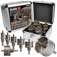 OTWORNICE WIDIOWE WIERTŁA KORONKI DO METALU 22-65 MM 6 PC BLACK