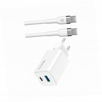 Szybka ładowarka GaN 45W 2 wejścia USB i USB-C z kablem do Xiaomi POCO F3