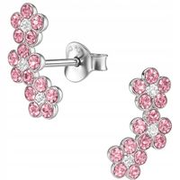 Kolczyki Kwiatki Srebrne Sztyft Dla Dziewczynki Srebro Próba 925 Wkrętki