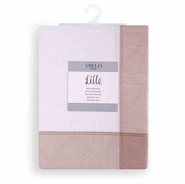 TCLOTH/AH/LILLE/PINK+WHITE/140X280 zdjęcie 3