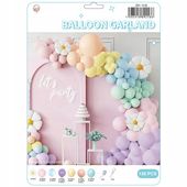 GIRLANDA BALONOWA PASTELOWE KWIATY Balony - 132szt