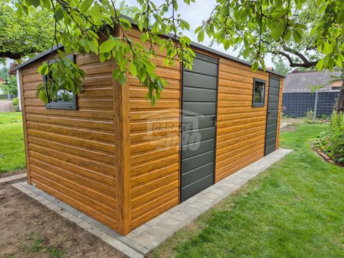 Schowek Domek Ogrodowy 6x3m 2x drzwi 2x okno dach GP621 na Arena.pl