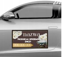 Magnes na samochód reklama magnetyczna 60x30 cm PRODUKCJA I SPRZEDAŻ ZNICZY
