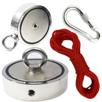 Uchwyt magnetyczny magnes neodymowy 100 kg + lina kraft&dele KD10417