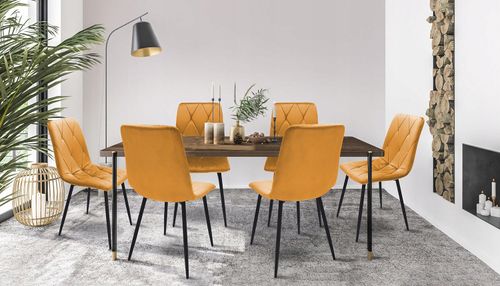 4 x krzesło tapicerowane pikowane welur nowoczesne na Arena.pl