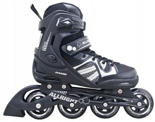 ŁYŻWOROLKI REGULOWANE ROLKI ALLRIGHT DYNAMIC ABEC-9 KOŁA 80mm ROZMIAR 40-43 na Arena.pl