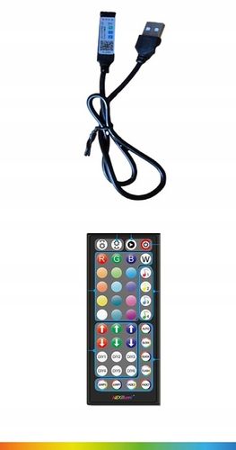 TAŚMA LED 4M RGB USB 5050 do TV Ledy PILOT APLIKACJA ZESTAW PAMIĘC KOLORU na Arena.pl