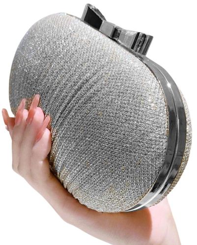 Srebrna Torebka Wieczorowa Kopertówka Wizytowa na Arena.pl