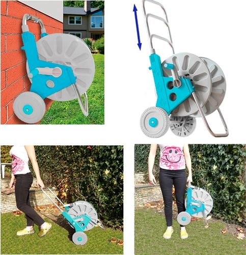 WÓZEK ALU WĄŻ OGRODOWY 6-WARSTWOWY NIESKRĘCAJĄCY SIĘ 1/2" 50 M BEST POLSKA na Arena.pl