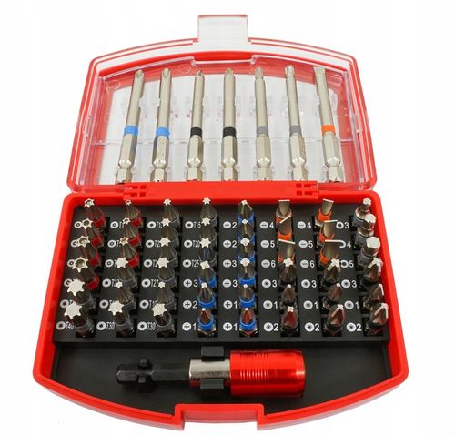 ZESTAW BITÓW KOŃCÓWEK BITY KOŃCÓWKI KLUCZE IMBUS TORX DO WKRĘTARKI + UCHWYT na Arena.pl