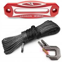 LINA SYNTETYCZNA 20M 10mm PROWADNICA ŚLIZG HAK DO WYCIĄGARKI 12000 13000 LB