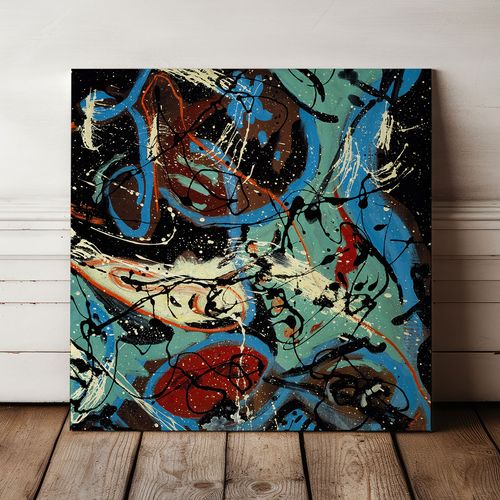 Obraz na płótnie abstrakcja Pollock 100x100 cm na Arena.pl