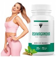 ASHWAGANDHA Forte 666 mg Na Stres Sen Ashwaganda Mocny Ekstrakt Z Korzenia