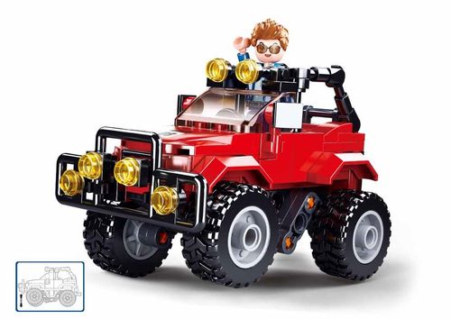 KLOCKI SLUBAN TOWN Samochod terenowy Jeep 4x4 135 el. kompatybilne z LEG COB na Arena.pl