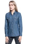 KOSZULA DAMSKA WRANGLER LS DENIM SHIRT DARK INDIGO W5Z12AX1E S