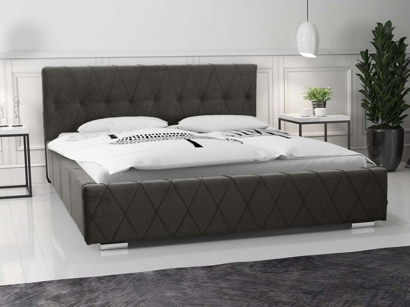 ŁÓŻKO TAPICEROWANE 120X200 KLASYCZNE Z POJEMNIKIEM NA POŚCIEL zdjęcie 4