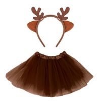 Akcesoria do przebrania spódniczka opaska Brązowy Renifer
