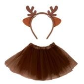Akcesoria do przebrania spódniczka opaska Brązowy Renifer