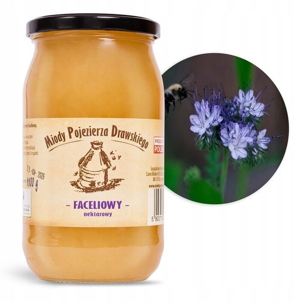 Miód Faceliowy 1100g naturalny świeży dla dzieci zdjęcie 1