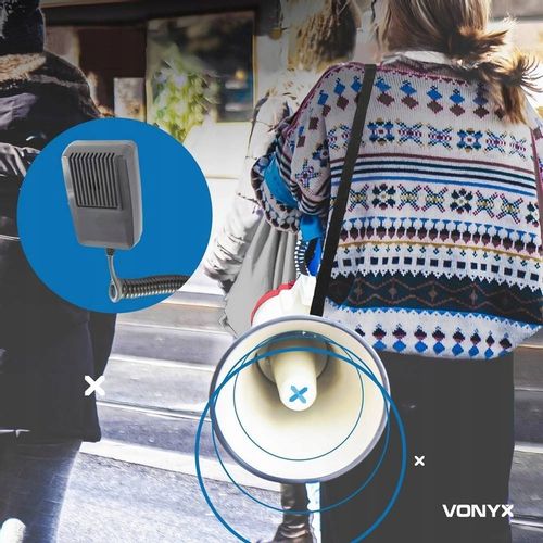 Megafon z mikrofonem i funkcją syreny szczekaczka na Arena.pl