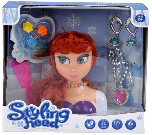 LALKA GŁOWA STYLIZACJA CZESANIE AKCESORIA DLA DZIEWCZYNKI MAKEUP na Arena.pl