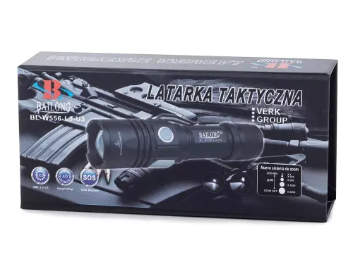 Latarka taktyczna bailong cree led xm-l3-u3 usb na Arena.pl