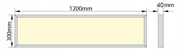 Plafon prostokątny Interlook 120 x 30 cm biały zdjęcie 11