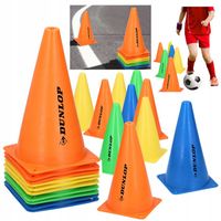 Dunlop duże pachołki treningowe piłkarskie PP 10szt. Stabilne Elastyczne