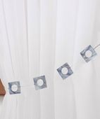 Upinacz dekoracyjny KWADRATY srebrny