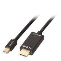 Kabel adapter LINDY Mini DisplayPort - HDMI 10.2G 2m czarny 4K UHD 30Hz