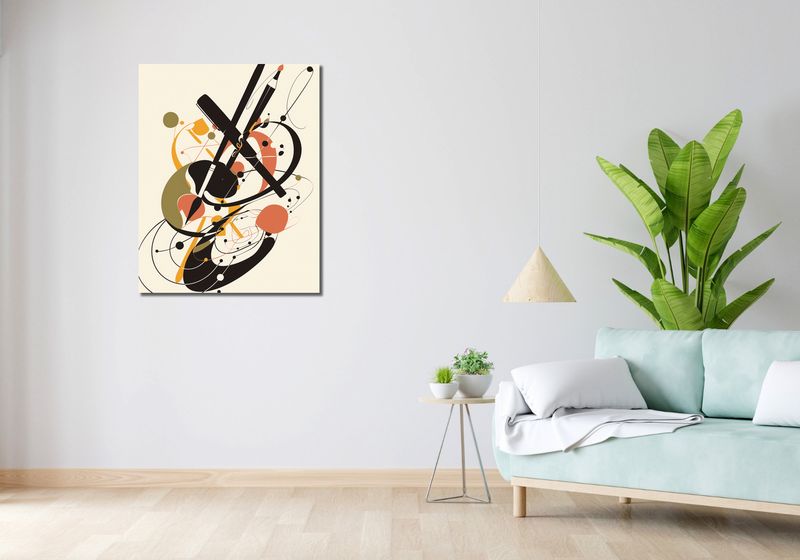 Obraz 70x90cm Abstrakcyjny Rapsod zdjęcie 2