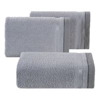 Ręcznik frotte z bordiurą ABBIE 70X140 jasnoszary