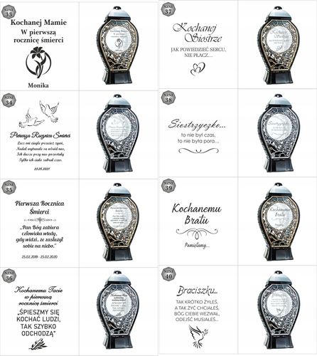 DUŻY Znicz personalizowany z datą napisem tekstem imieniem unikalny na Arena.pl