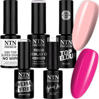 NTN Zestaw Classic French Nails 2x Lakier Hybrydowy 5g + Żel + 2x Top Nr40