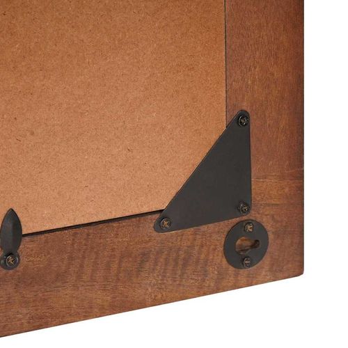 Lustro brązowy i srebrny 50 x 70 cm Lite drewno mango, szkło na Arena.pl