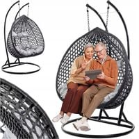 DWUOSOBOWY PODWÓJNY FOTEL WISZĄCY BUJANY OGRODOWY KOSZ HUŚTAWKA KOKON ROBIN