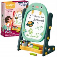 DUŻA TABLICA DWUSTRONNA KREATYWNA ZESTAW MAŁY ARYSTA + AKCESORIA WOOPIE