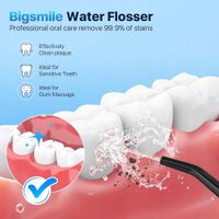 Irygator do zębów BIG SMILE bezprzewodowy doustny nić IPX7 200 ml