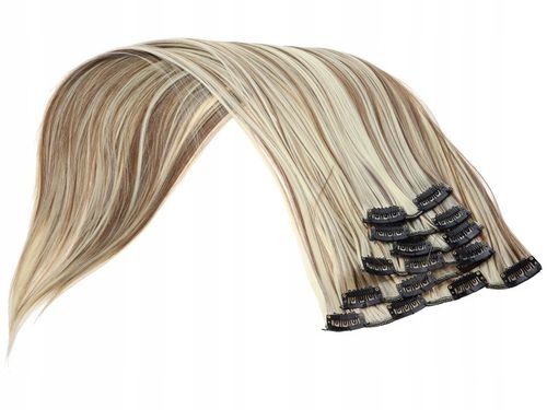 DOCZEPIANE WŁOSY Jak Naturalne Clip In Dopinki Proste Długie 6 Taśm 60cm na Arena.pl