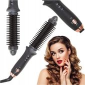 Lokówka do Stylizacji Włosów Ceramiczna Szczotka do Włosów Loki Fale Czarna