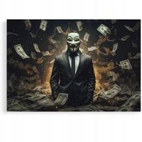 2 x Obraz 60x40 motywacyjny bitcoin anonymous krypto